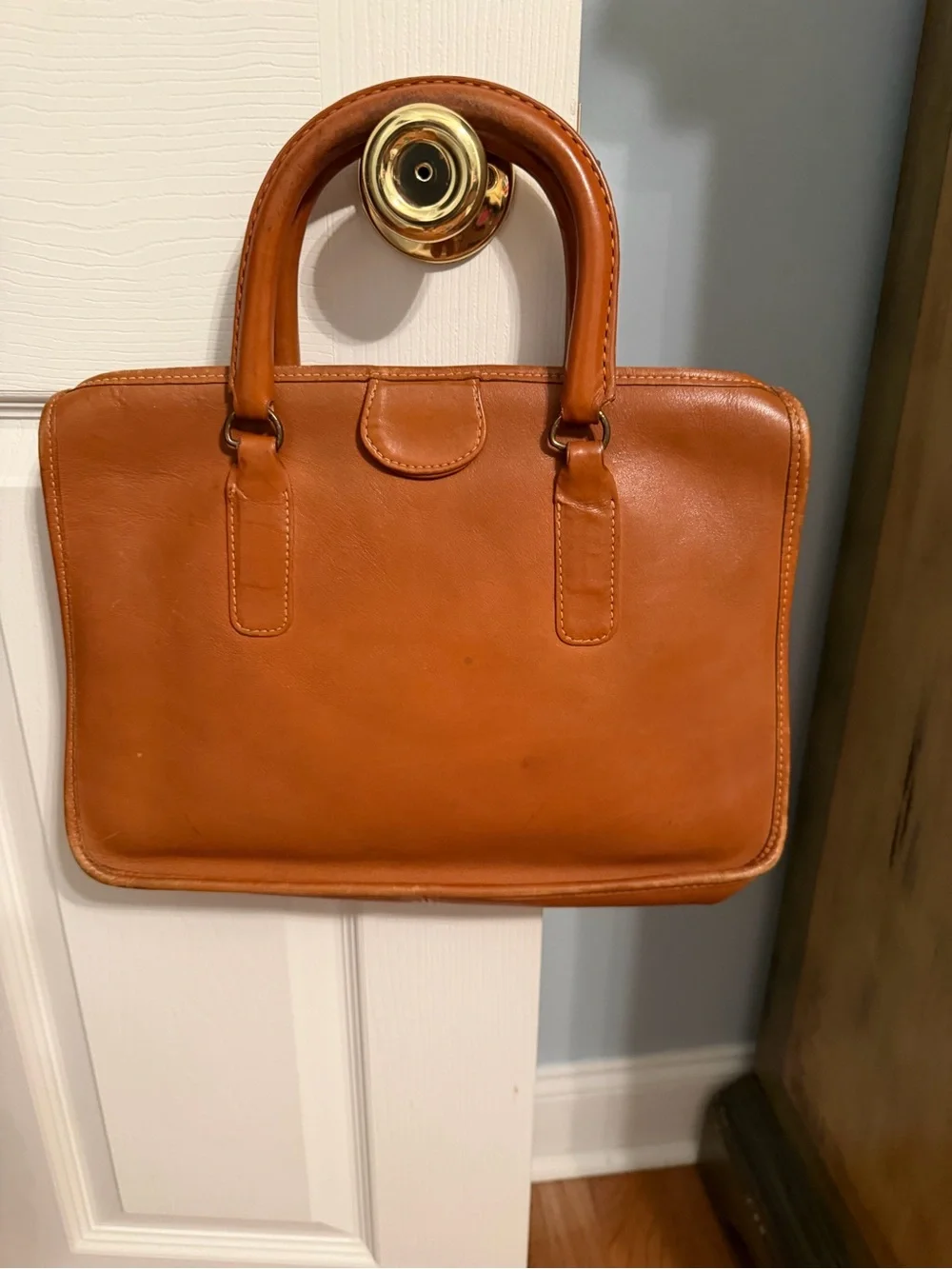 VTG Bonnie Cashin for Meyers Classic Tan Leather Satchel Bag